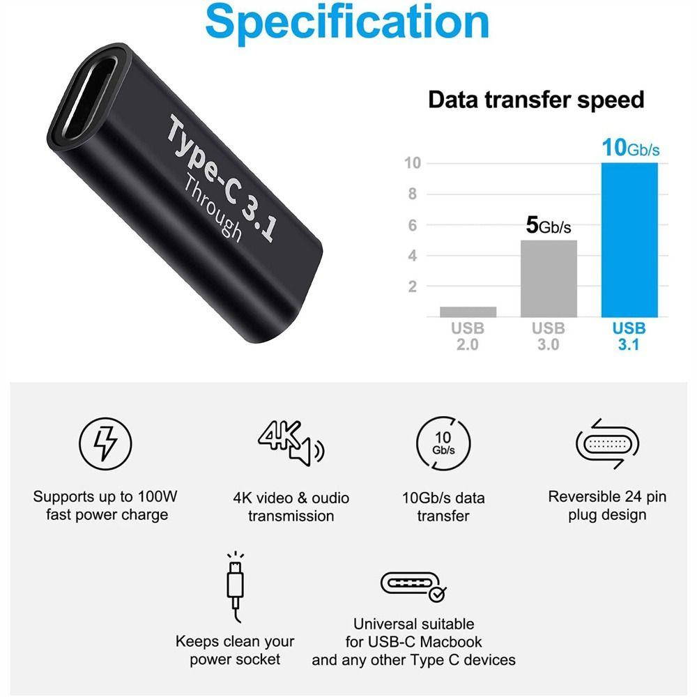 Adapter USB Type C Male to Female Charger Connector Type C Adapter USB Adapter USB Type C Adapter