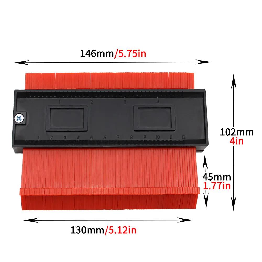 Multifunctional 5/10inch Curved Ruler Type Taking Device Woodwork Adjustable Contour Duplicator Measure Marking Cutting Template