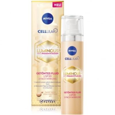 Немецкий Nivea Cellular Luminous 630 Тонирующий дневной флюид против пигментации 40 мл (SPF20)