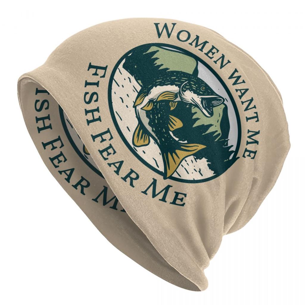 Шапка Just Fish It для рыбалки, уличная вязаная шапка для женщин унисекс, теплая зимняя шапка в стиле рыбака Skullies, шапки
