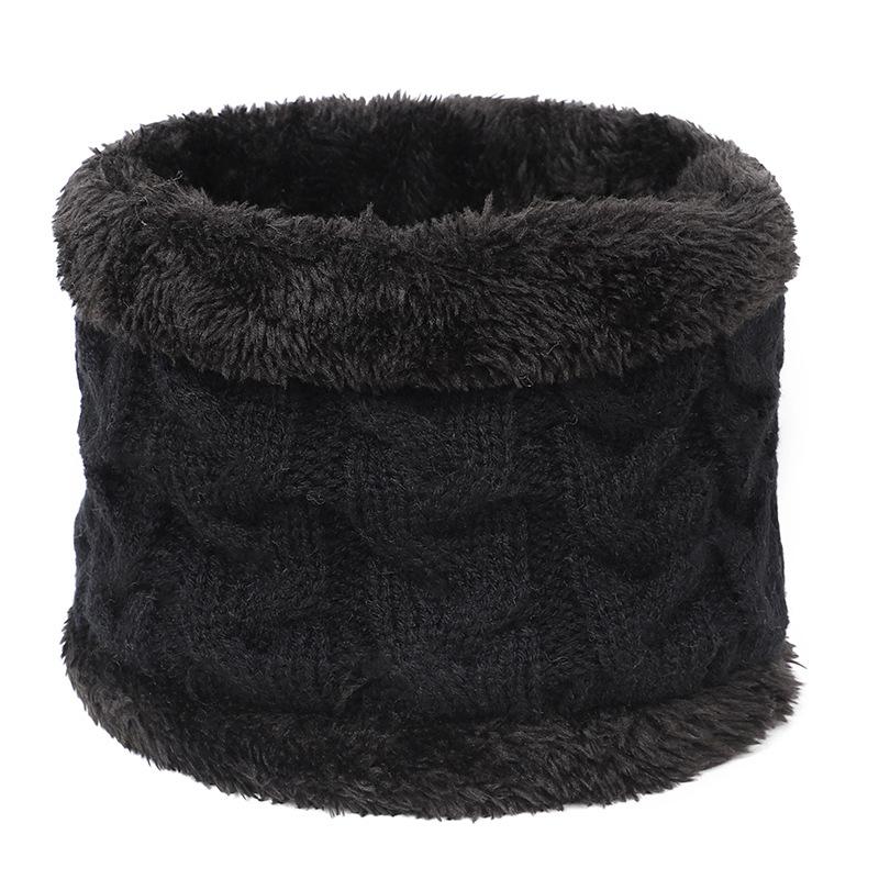 Solid Color Baby Scarf Autumn Winter Children Plush Knitted Scarves Thicken Warm O Ring Scarf Boys Girls Neck Warmer Collar