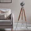 Handmade Chrome Finish Floor Lamp with Designer Tripod Stand for Home and Office Decor, 177.8 Cm