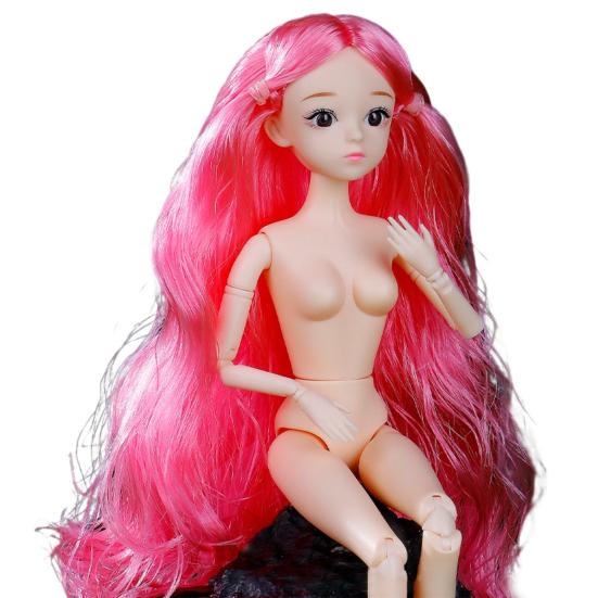 Durable Dress Up Doll 26 Movable Joints Reusable Compact 3D Ball Joint Body Play House Changing Clothes Game