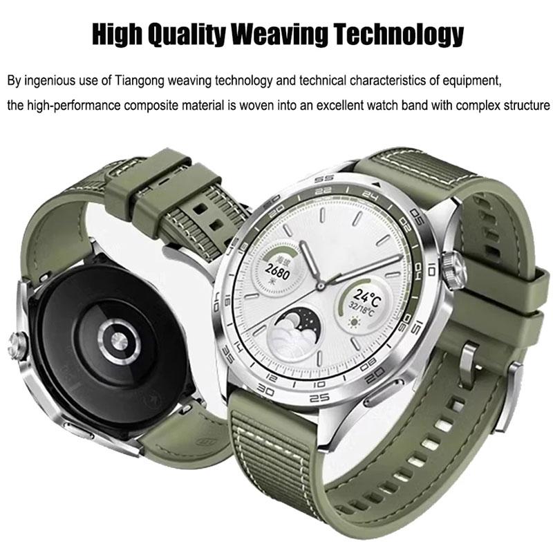 22mm Strap For Huawei Watch GT 5 4 3 Pro 46mm Band For Huawei Watch 5 4 3 Pro 48mm Ultimate Nylon Silicone Wristbands Bracelet