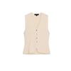 Summer New Product Women's Clothes Minimalist Style Decorated Row Button Fashionable Knitted V Neck Sleeveless Vest Style Tops 6771063