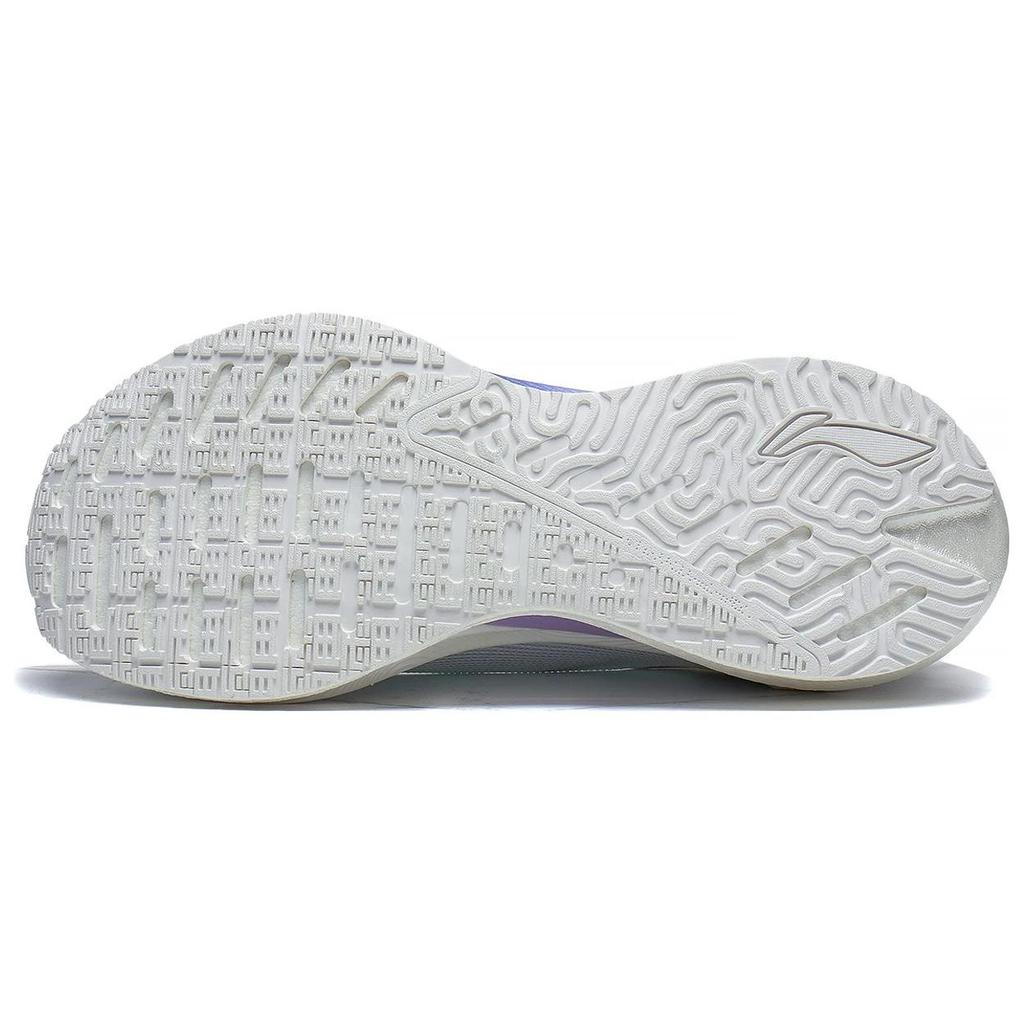 LiNing Essential Cushioning Low-Top Running Shoes Women Sneaker White Blue Purple ARRT008-11