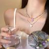 2022 New Fashion Necklace Versatile Girl Necklace Candy Color Party Necklace Love Beads Necklace Lovely Girl Sweet Charm Chain