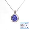 Таинственный элегантный натуральный голубой танзанит кулон ожерелье из серебра 925 пробы благородные ювелирные изделия свадебные и банкетные подарки