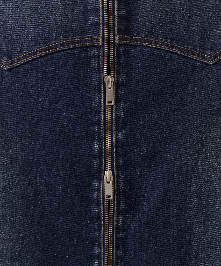 Musinsa Standard Denim Zip-Up Western Jacket [Dark Blue]