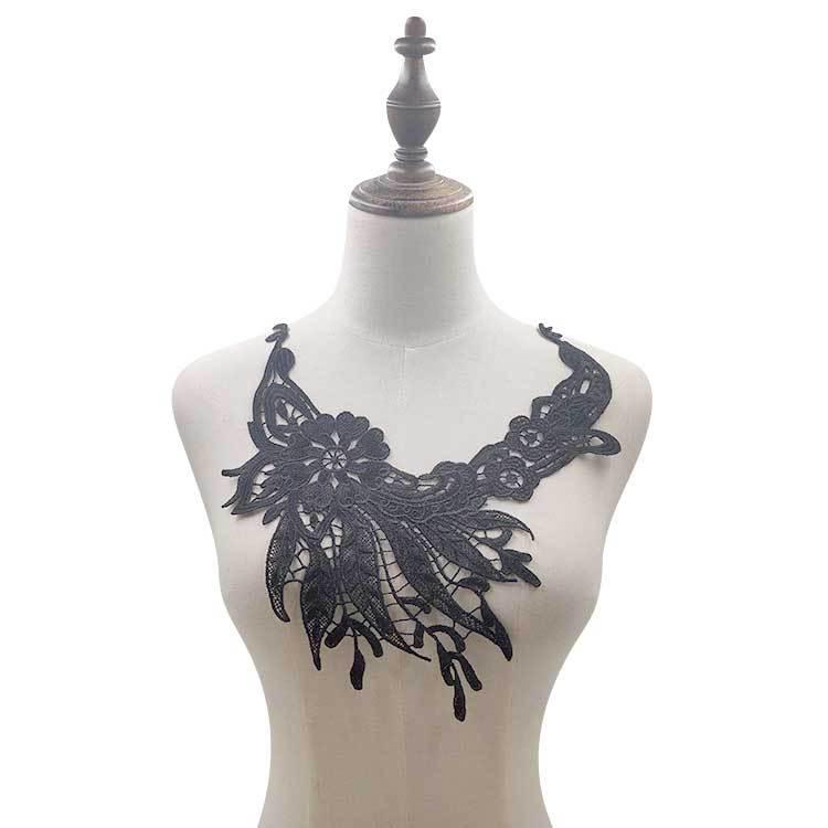 Водорастворимый кружевной воротник 3D с вышивкой из полиэстерового шелка