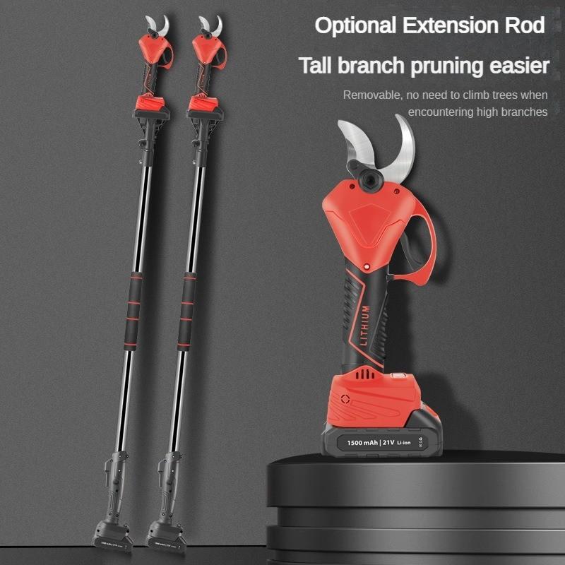 Portable Electric Pruning Shears Household Efficient Fruit Tree Bonsai Pruning Branches Cutter Rechargeable Garden Scissors Red