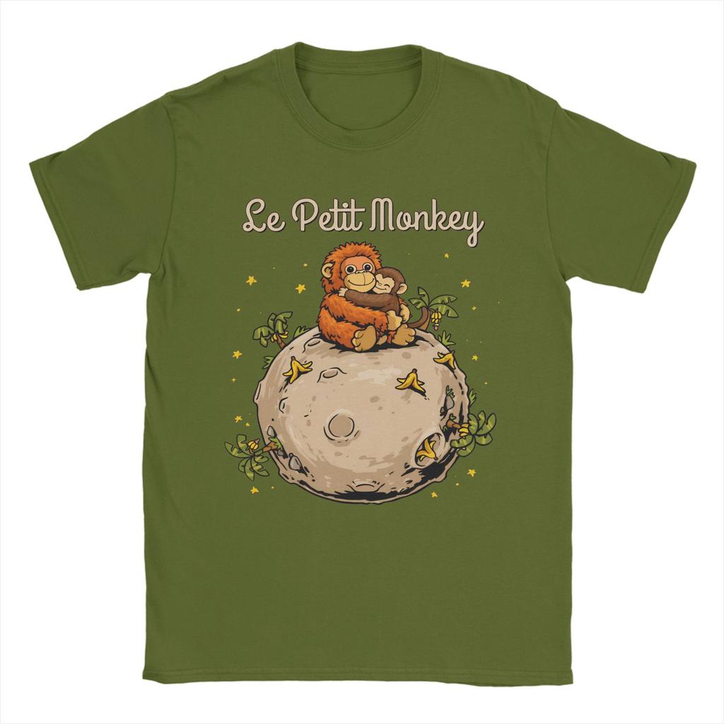 Cartoon Punch Monkey and OranMama T Shirt Unisex Women Pure Cotton Casual TShirts Tee Shirt Short Sleeve Tops Plus Size