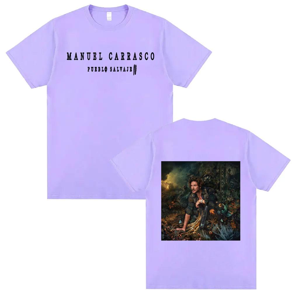Rapper Unisexuel Carrasco Pueblo Salvaje Tour Graphic T Shirts Unisex Women Oversized Fashion Vintage T Shirt 100 Cotton Tshirt Tops