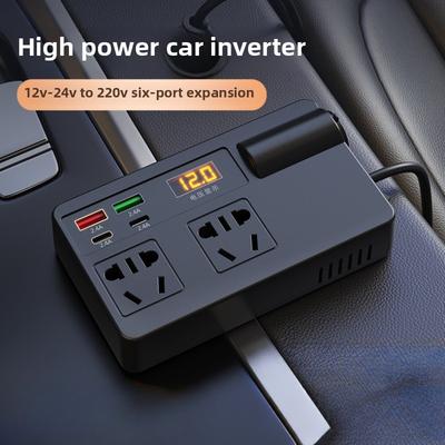 Автомобильный грузовик 12 В 24 В в 220 В многофункциональный автомобильный инвертор-преобразователь гнездо мобильного телефона быстрое зарядное устройство