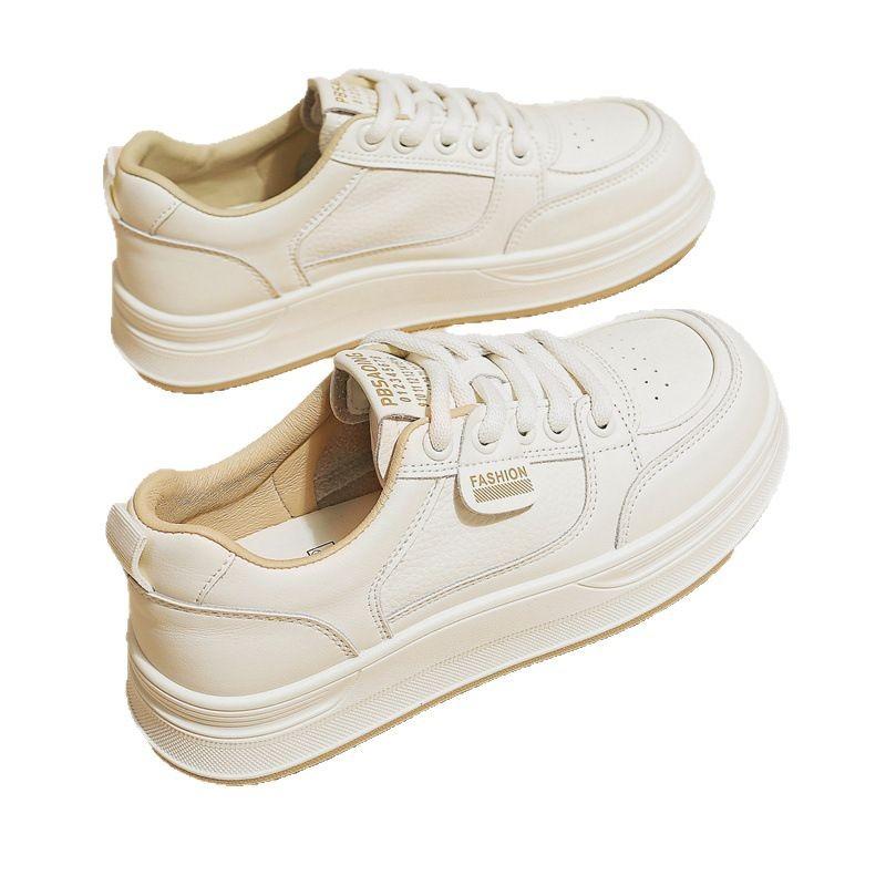 2025 весна маленькие белые туфли женские новые популярные универсальные на толстой подошве студенческие на мягкой подошве повседневные спортивные кеды