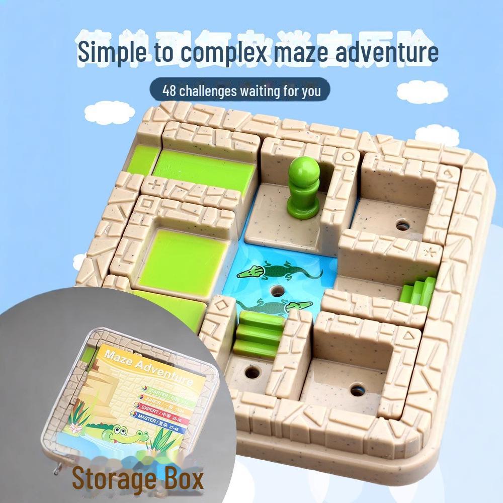 Маленький сладкий крокодиловый лабиринт: Huarongdao Логическая настольная игра-головоломка для детей