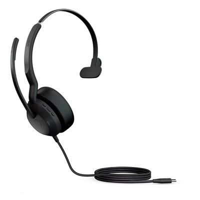 Jabra Evolve2 50 UC Моно Беспроводная одноушная гарнитура с шумоподавляющим микрофоном USB-подключение Bluetooth-подключение Мягкая кожаная подушка