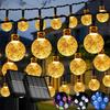 JOYBLISS LED Solar String Lights Outdoor 60 Leds Waterproof Crystal Globe Lights with 8 Modes Garden Light for Patio Party Tree Decor