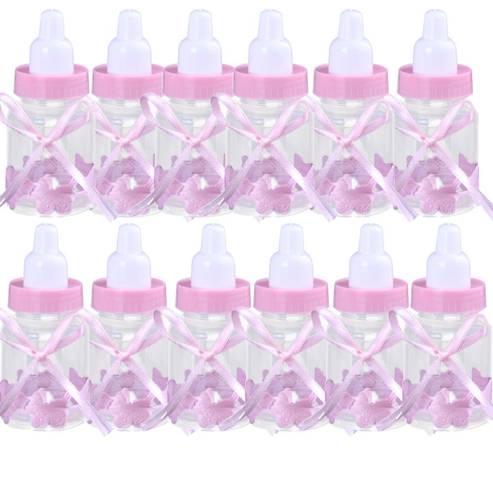 12Pcs Fillable Bottles For Baby Shower Party Decorations Wedding Sugar Candy Box