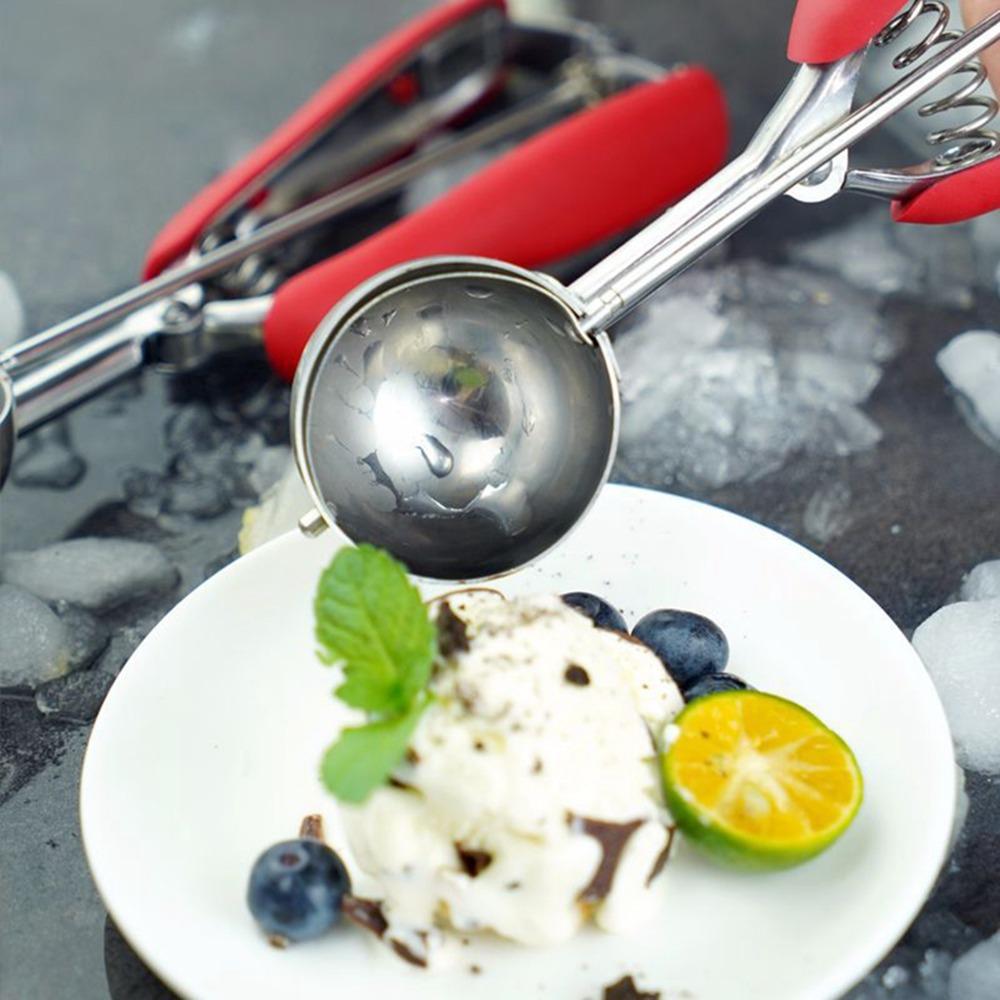 3pcs set Red/Black Cookie Scoop Set Stainless Steel Stainless Steel Scoop  Food Preparation