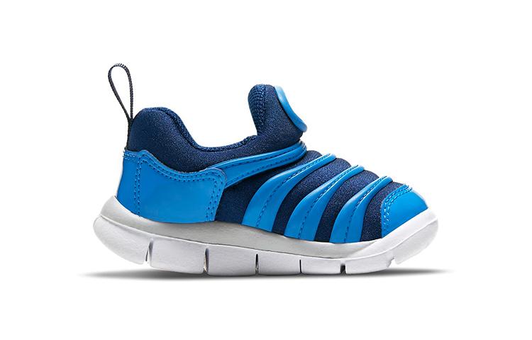 Nike Динамо Фри Гусеница Низкие Спортивные Повседневные Кроссовки Синий Белый Для Младенцев И Малышей 343938-435
