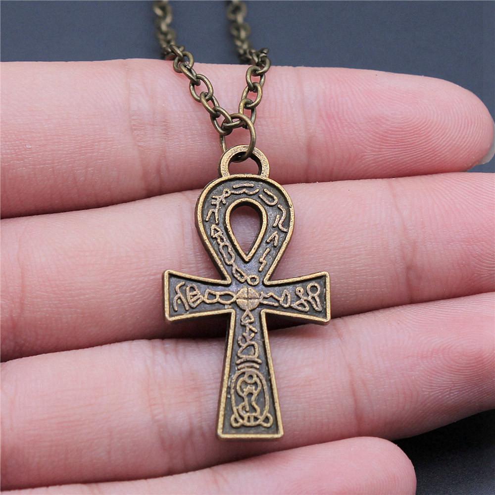 Крест Талисман Амулет 45 см или 70 см Длинная Цепочка Ожерелье Женские Украшения Пляжные Тенденции Художественные Принадлежности