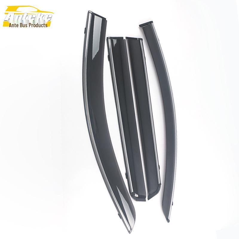 16-Piece Rain Guard Set for Pajero Sport: Plastic Bright Strip Deflectors & Decorative Stickers for Car Accessories