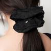 Geegee Jacquard Hair Scrunchie - Black