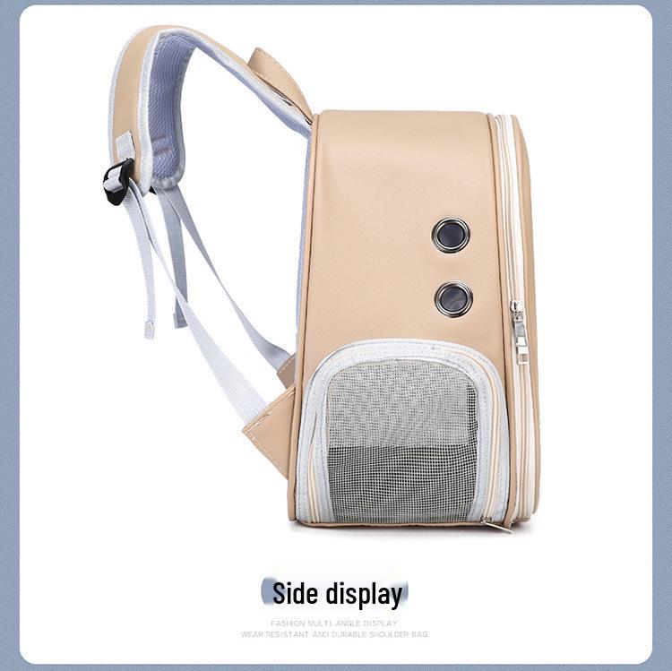 Прозрачный портативный рюкзак для кошек: Просторная, дышащая, удобная переноска для питомцев для прогулок