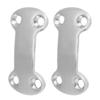 2 Pcs Stainless Steel Webbing Fixing Plate Good Fixation Rustproof Hardware Accessories with 8 Screws for Small Yachts Boats