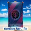 Beach Towel Custom Name Text, Quick Dry Large Towel For Beach HomeManchester City