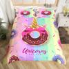Unicorn Duvet Cover Set Cartoon Galaxy Rainbow Colourful Unicorn Cute Romantic Theme For Kids Girls Polyester Comforter Cover