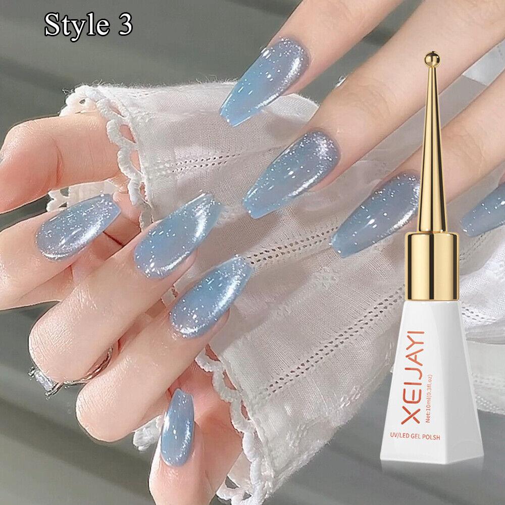 Магнитный гель-лак Aurora Crystal Cat Eye Gel Polish для ногтей, замачиваемый УФ-гель для ногтей