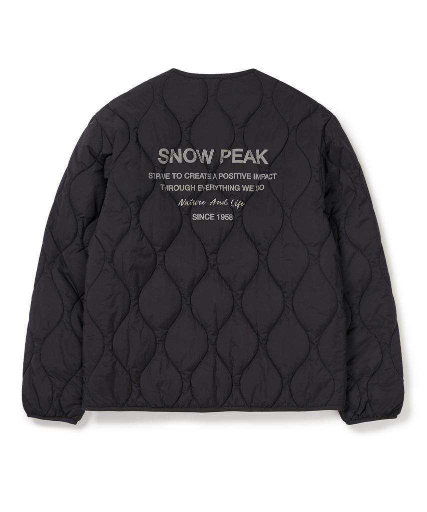 Переработанный стеганый кардиган-куртка Snowpeak Apparel (S24Wufpj02) черный