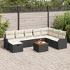 9-piece Garden Sofa Set with Black Cushions In Poly Rattan 3360827