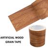 4.57m/Roll Realistic Wood Grain Repair Adhensive Duct Tape Furniture Renovation Skirting Line Floor Sticker Home Decor