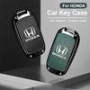 JRBX4 Leather Car Remote Key Case Cover Protector Key 2/3/4 Buttons Shell Fob Keychain For Honda Civic Accord HR-V CR-V CRV 2022 2023
