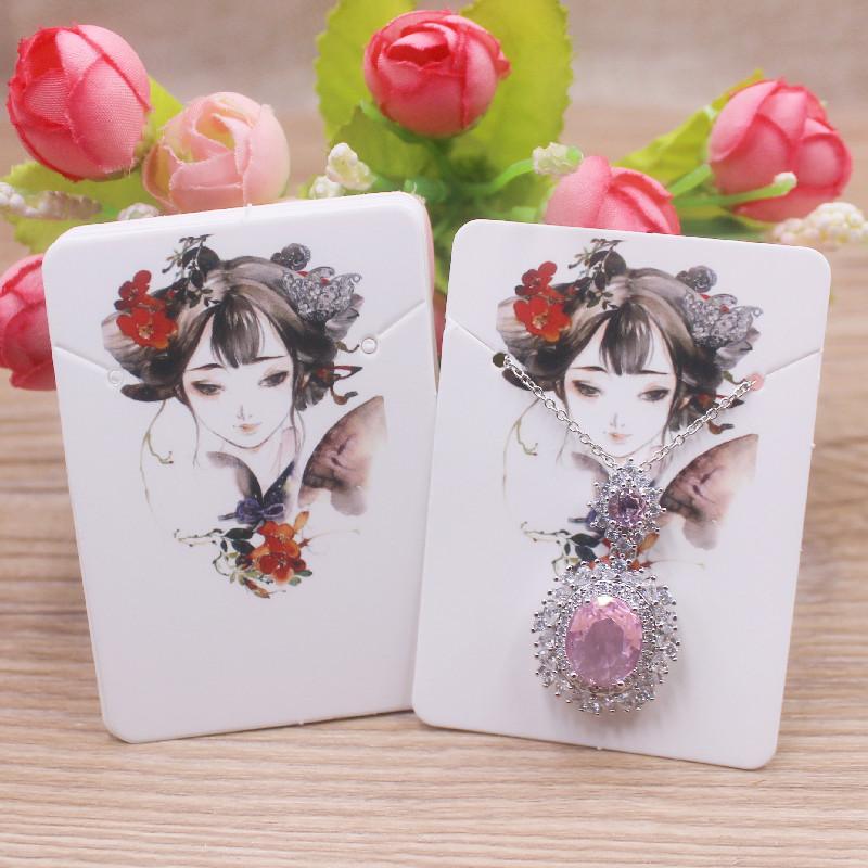 Zerong 50 шт. цветочных сережек и ожерелий, демонстрационные карточки, картонный набор ожерелий, кулон, упаковка, бирка, карточка 5x7 см