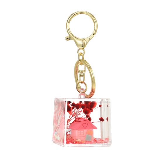 Брелок с песочной картиной, миниатюрная сказочная сцена, мини-прозрачный кубик, шарм для рюкзака, для сумок, ключей, кошелька, аксессуар