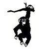 Middle Finger Monkey Silhouette Sign Weather-proof Heavy Duty Outdoor Garden Patio Yard Tree Hanging Hollow Metal Monkey Decoration Ornament