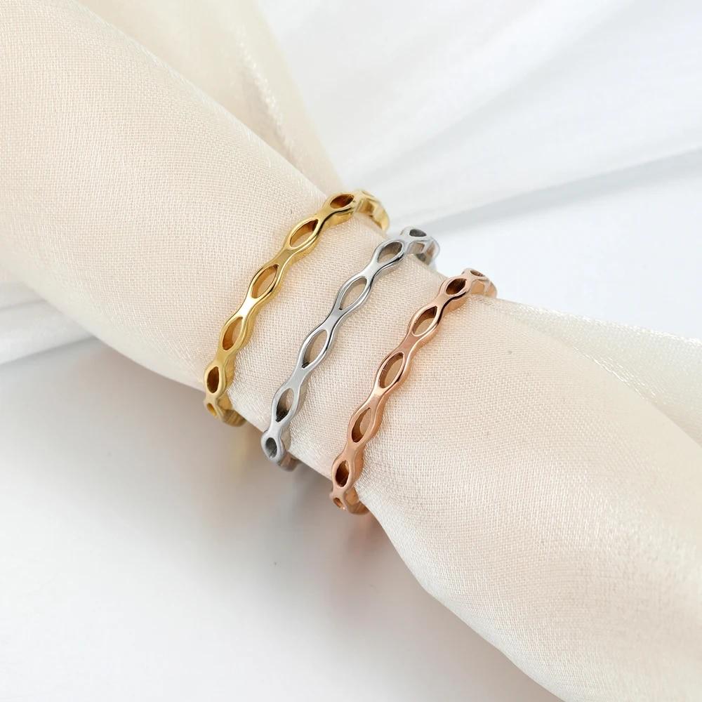 3 шт./компл. модные очаровательные ювелирные кольца из нержавеющей стали