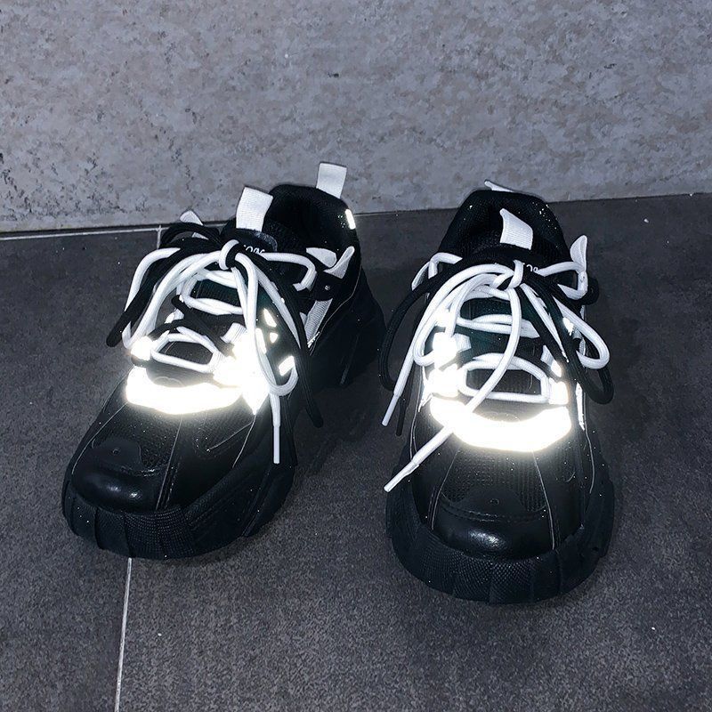 Женские кроссовки на толстой подошве, вулканизированная обувь на платформе, модные дышащие повседневные кроссовки для женщин Femaledf4