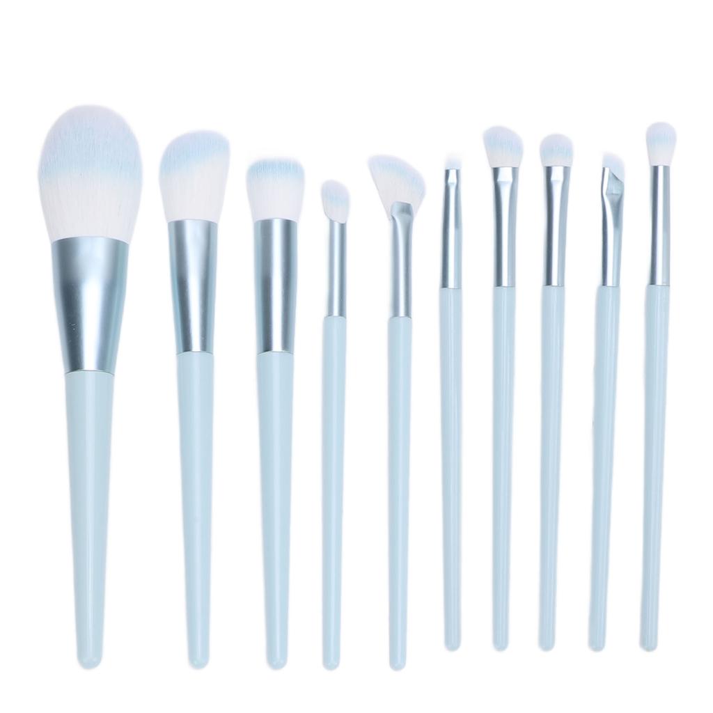 10pcs Makeup Brush Set Soft Synthetic Professional Portable Foundation Powder Eye Shadows Blush