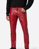 Red Casual Stylish Handmade Formal Party New Men's Genuine Lambskin Leather Pant