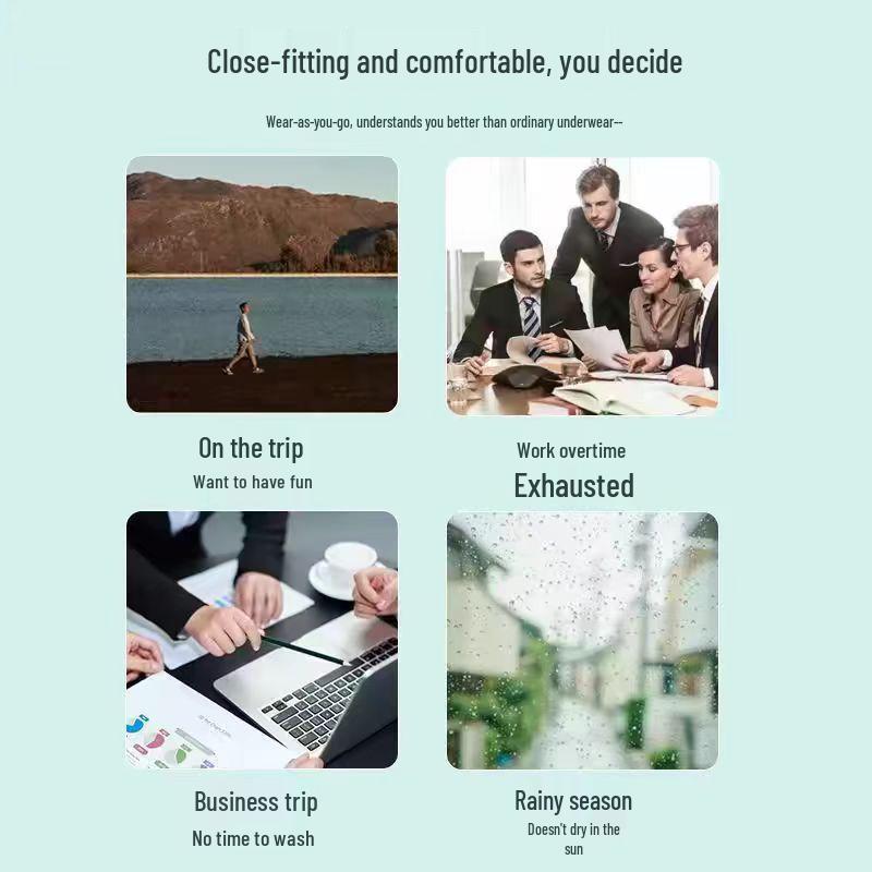Стерилизованные мужские одноразовые дорожные трусы-боксеры - Не требующие стирки, средней посадки, портативные для деловых поездок и активного отдыха