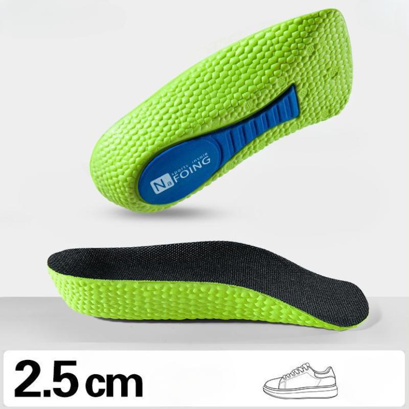 Стельки из пены с эффектом памяти, увеличивающие высоту, для мужчин и женщин, ортопедические стельки для плоской стопы, поддерживающие свод стопы, кроссовки, подушечки для обуви с подъемом каблука