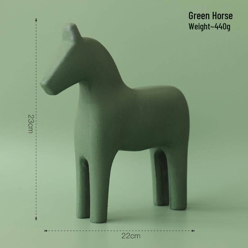 Деревянное украшение в скандинавском стиле Моранди в виде лошади для декора дома, офиса или гостиной