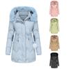 Detachable Hat Fashion Trend Women's Thickened Outdoor Warm Winter Jacket - Wrinkle Resistant Lightweight Soft Comfortable Long Sleeve Down Jacket