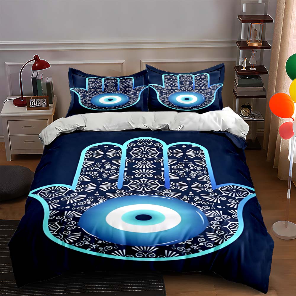 Hand-eye motif. Bedding Duvet cover sets Duvet covers Pillowcases gifts (1 * Duvet Cover 2 * Pillowcases, without duvet insert)