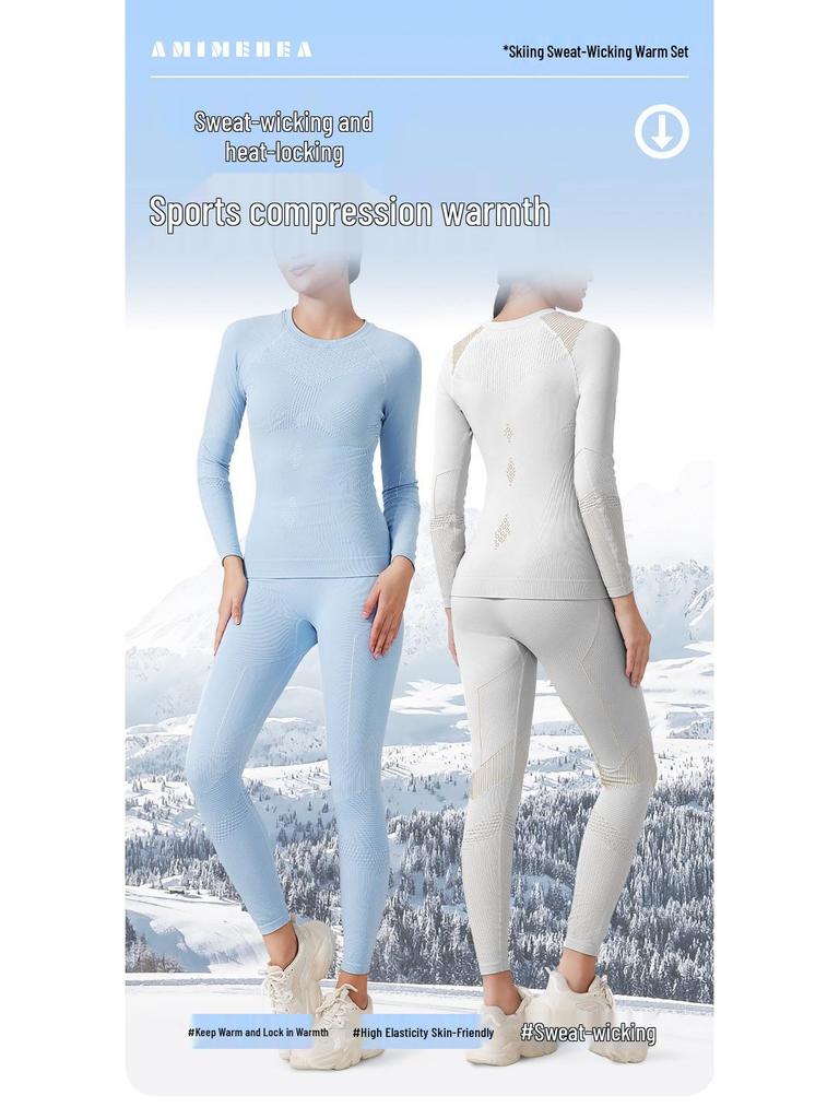 Женский быстросохнущий вязаный компрессионный базовый слой для велоспорта